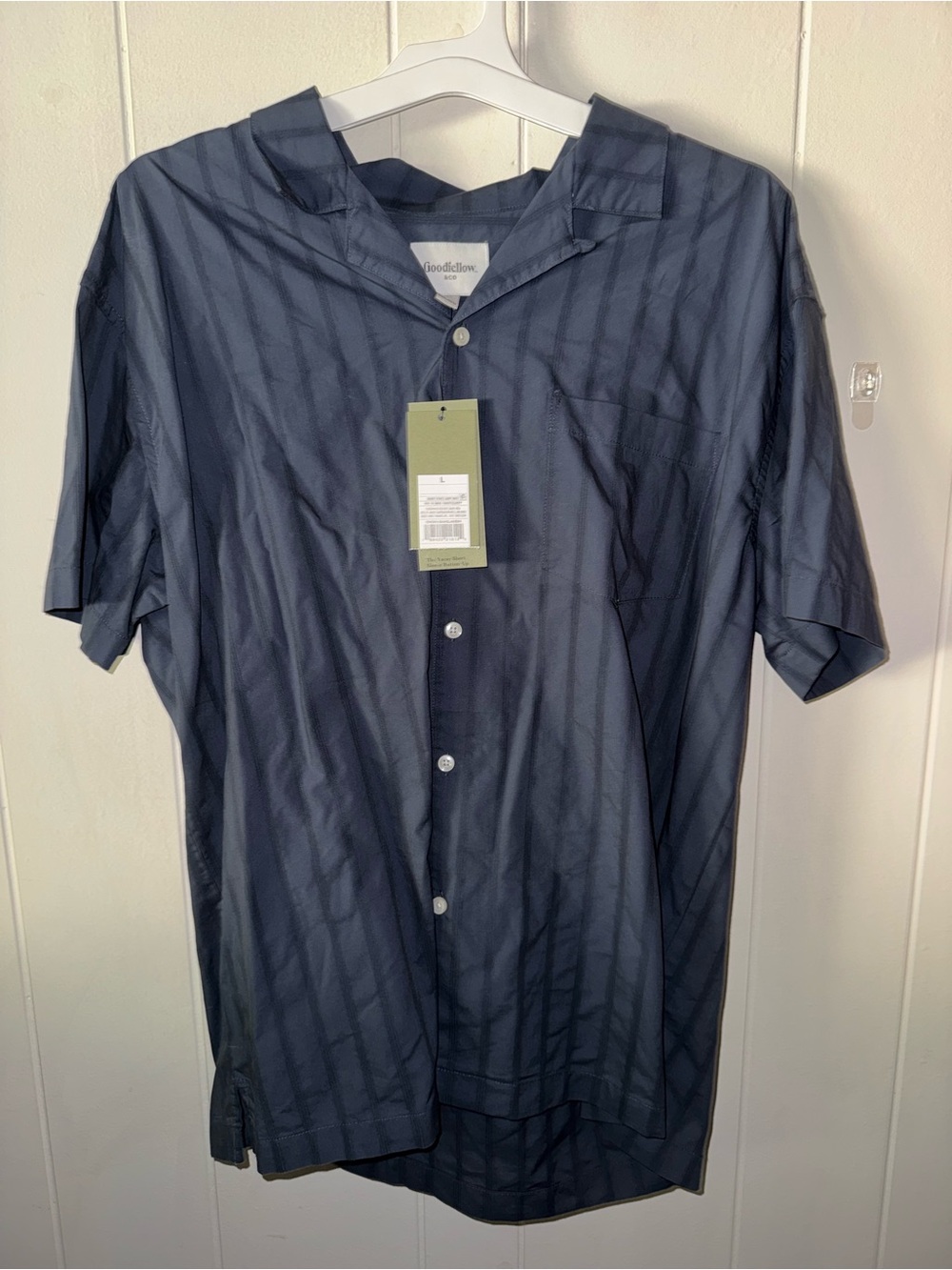 Goodfellow & Co Navy Short-Sleeve Button-Down Shirt